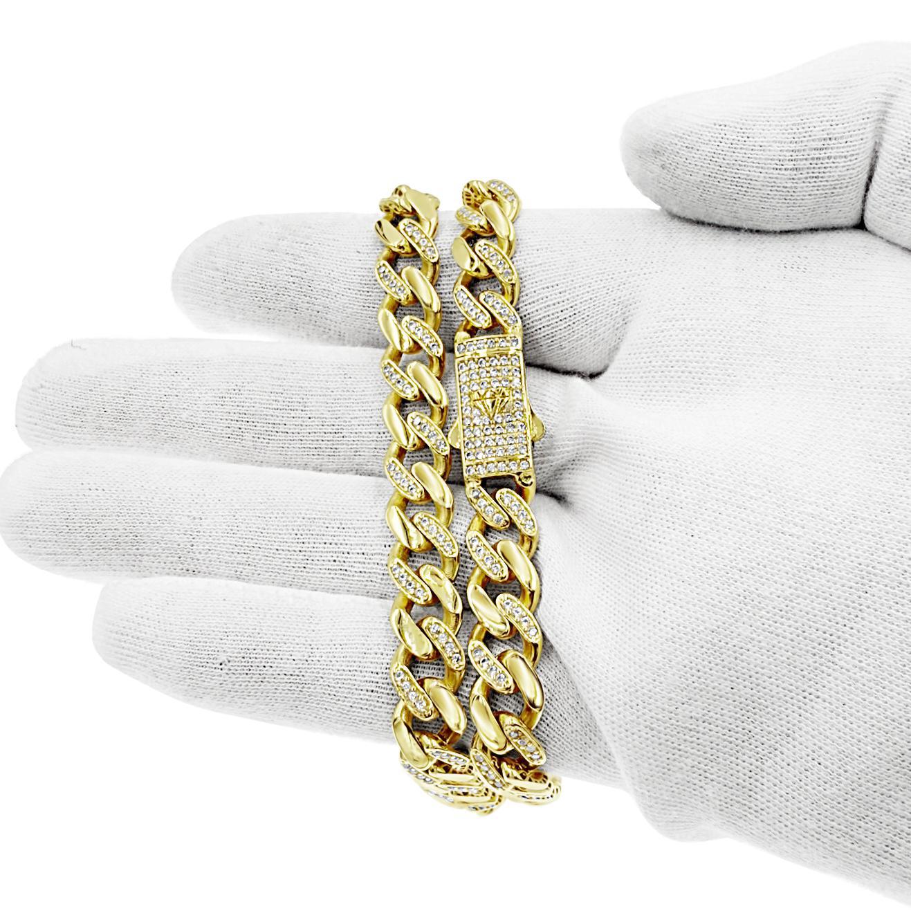 14k Yellow Gold Miami Cuban Curb Link Chain Necklace 9mm