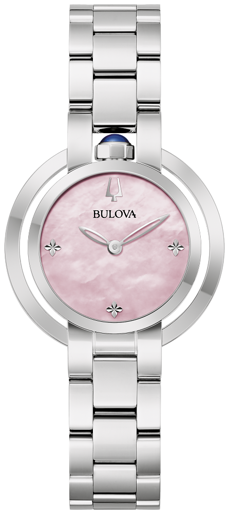 Bulova Rubaiyat Womens Pink Mother-of-pearl Dial Watch 96L338