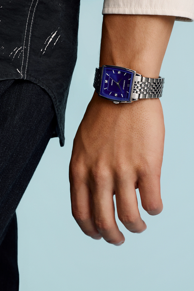 Caravelle by Bulova Modern Diamond Accent Blue Dial Men's Watch 43D108