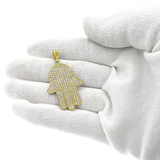 10k Yellow Gold Hamsa Pendant