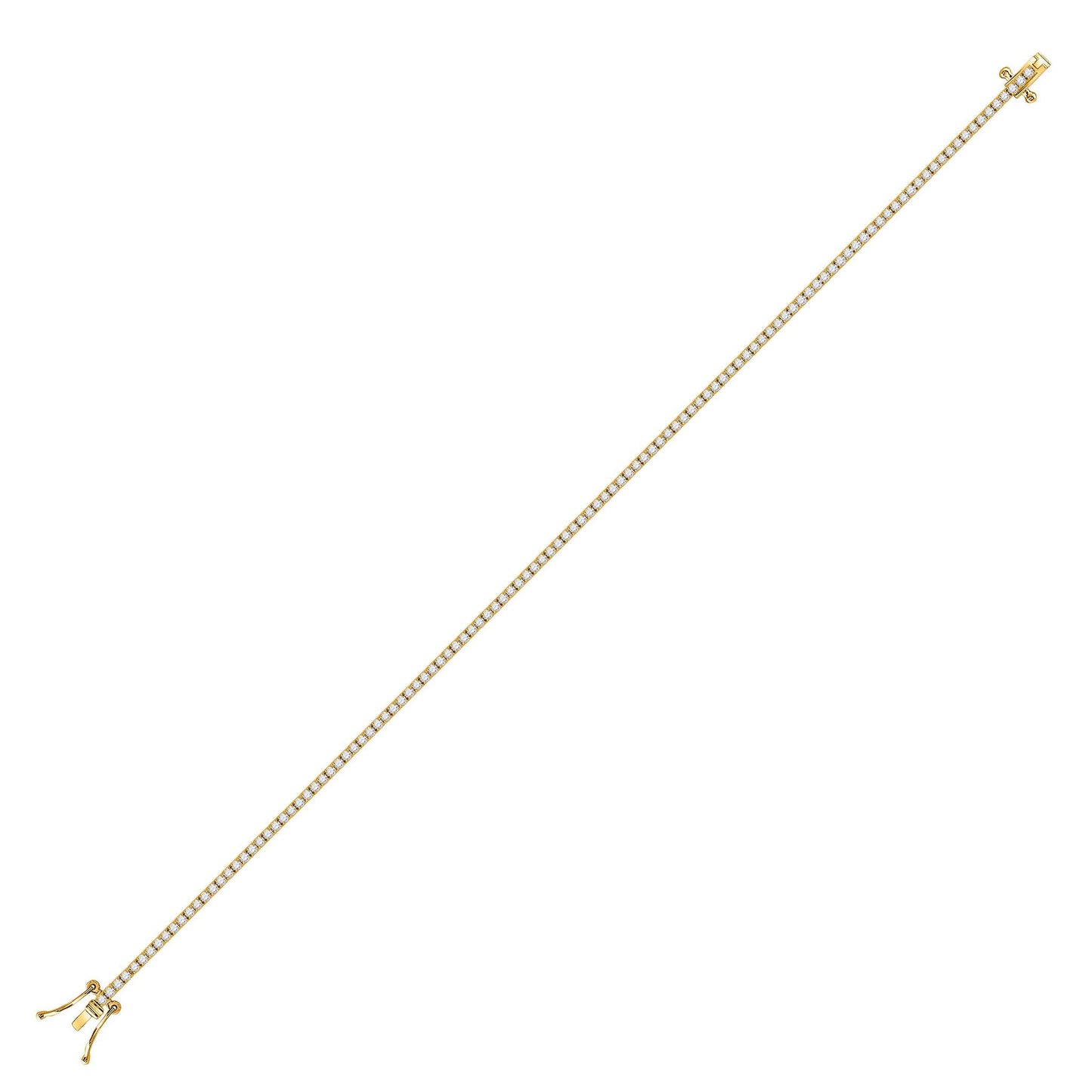 1 cttw Round Diamond Tennis Bracelet 14k Yellow Gold