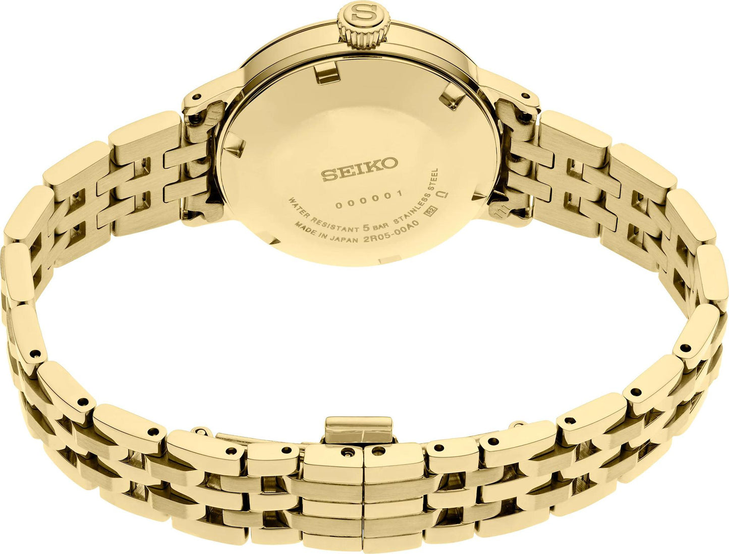 Seiko Presage Cocktail Time Automatic Gold Dial Womens Watch SRE018