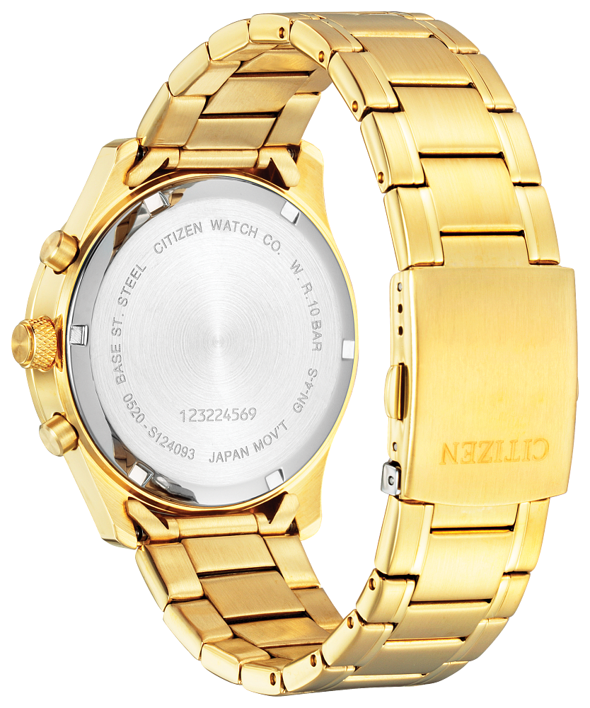CITIZEN Quartz Gold Tone Chronograph Watch AN8192-56P