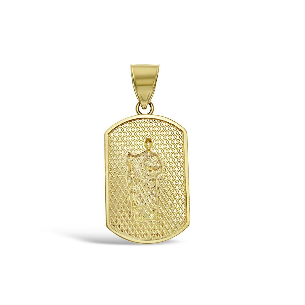 14K Yellow Gold Two Tone Saint Jude Pendant
