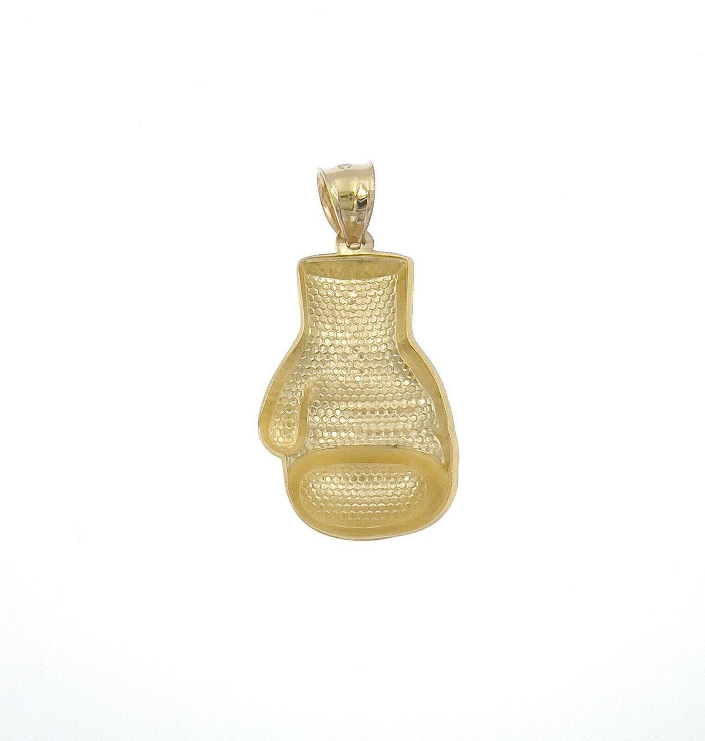 Boxing Glove Pendant Sport Charm 10k Yellow Gold 1.3 inch