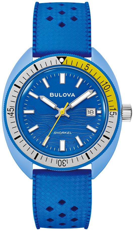 Bulova Snorkel Blue Dial Mens Watch 98B445