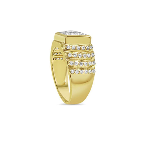 10k Yellow Gold Signet Pinky Ring Mens