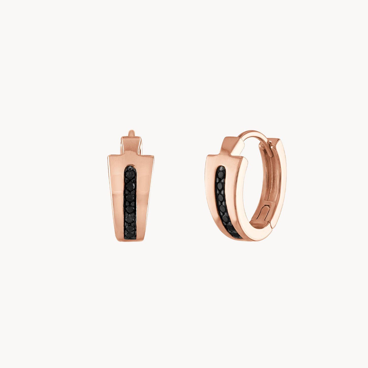 Bulova Latin GRAMMY Diamond Earrings Hoop Rose Gold Plated Silver BVE1007-RSAA