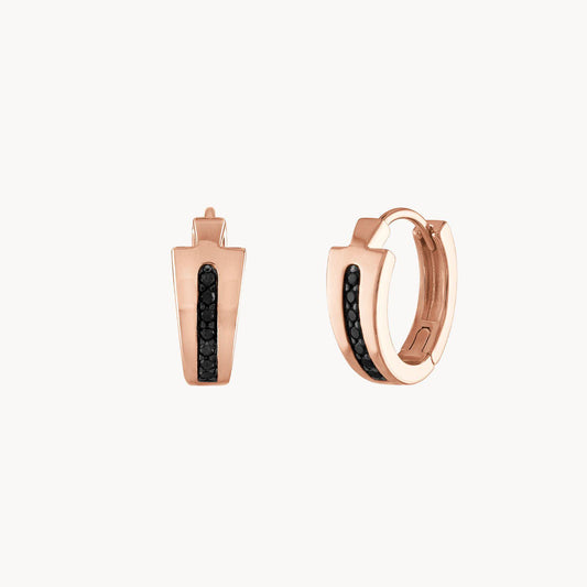 Bulova Latin GRAMMY Diamond Earrings Hoop Rose Gold Plated Silver BVE1007-RSAA
