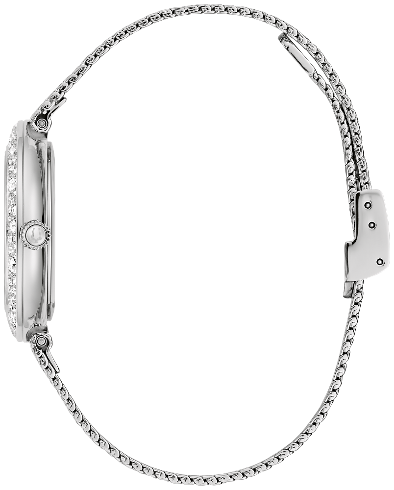 Bulova Crystal Silver tone Womens Watch 96L329