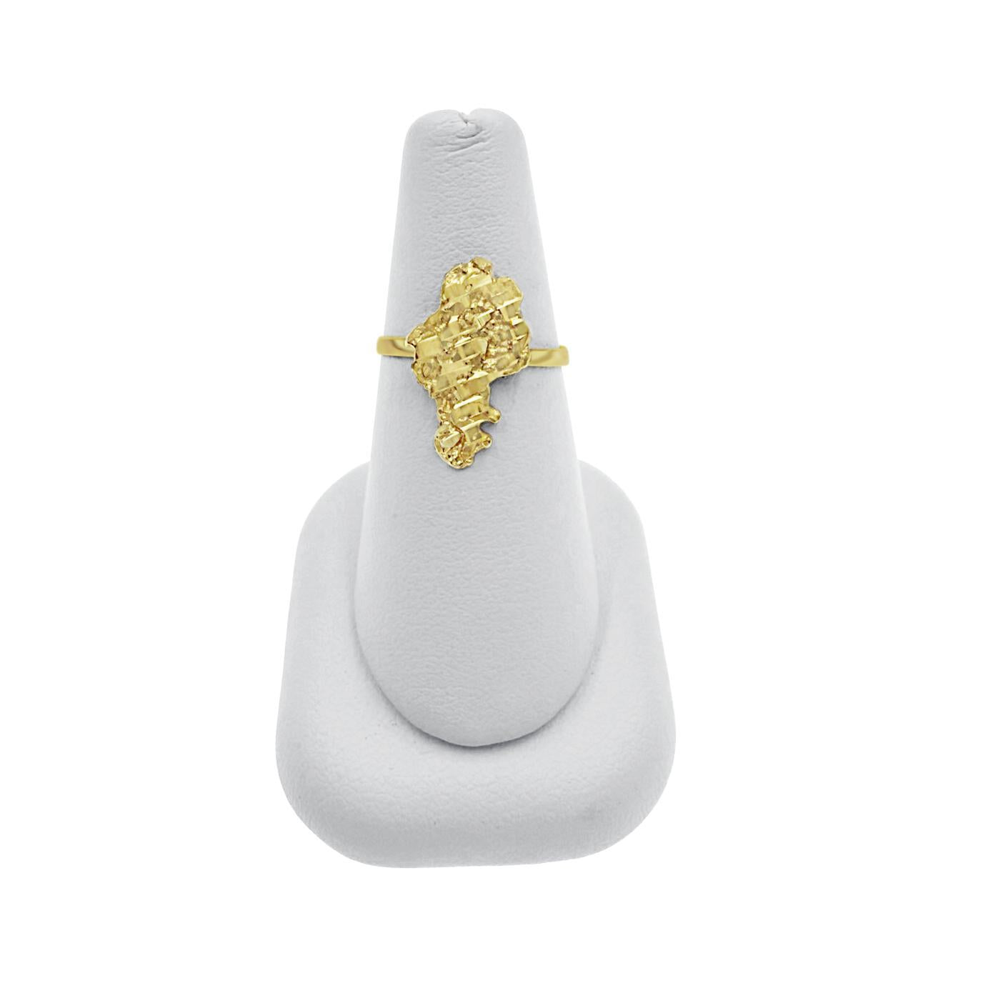 10K Yellow Gold Nugget Ring for Women