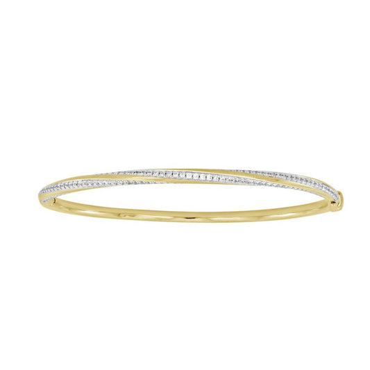1 Cttw Diamond Bangle Bracelet 14k Yellow Gold
