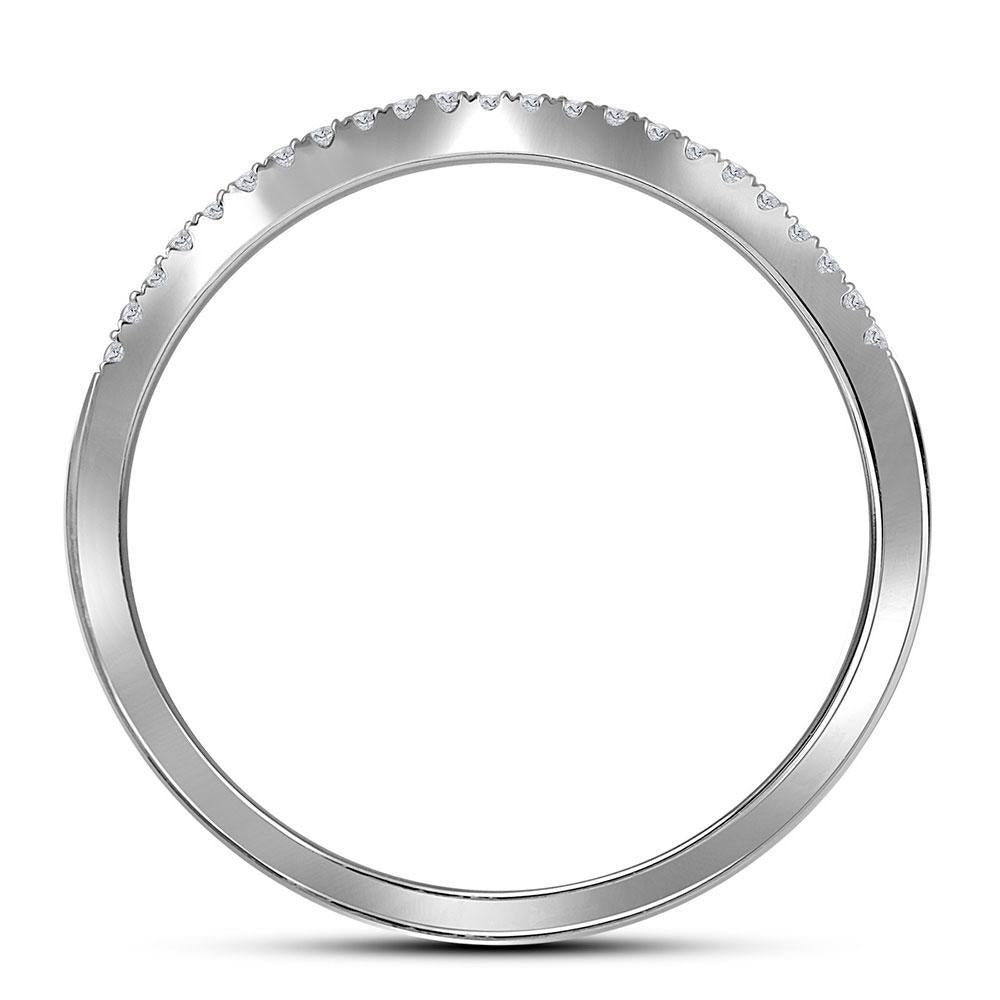 0.51ctw Princess Diamond Bridal Wedding Engagement Ring Band Set 10k White Gold