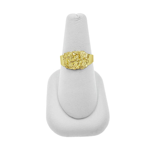 14k Yellow Gold Nugget Band Ring