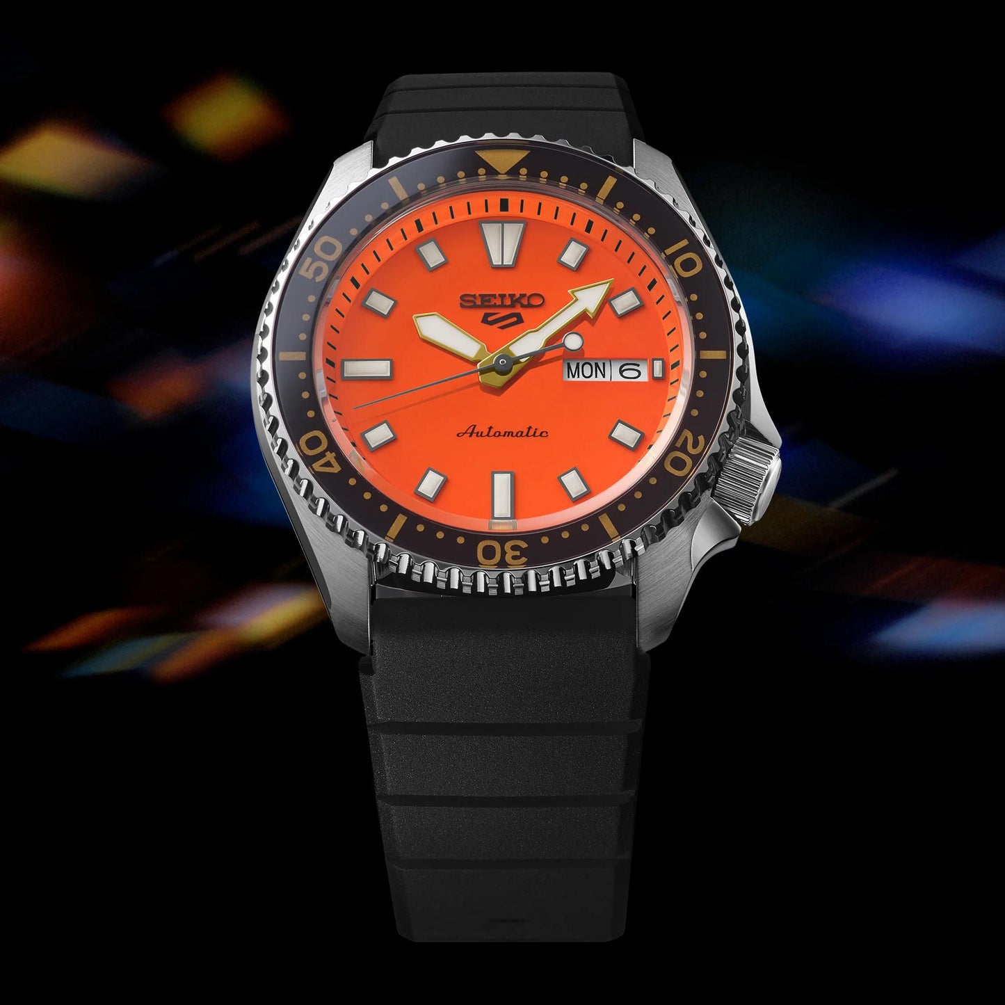 Seiko 5 Sports SKX Automatic Mens Orange Dial Watch SRPL89