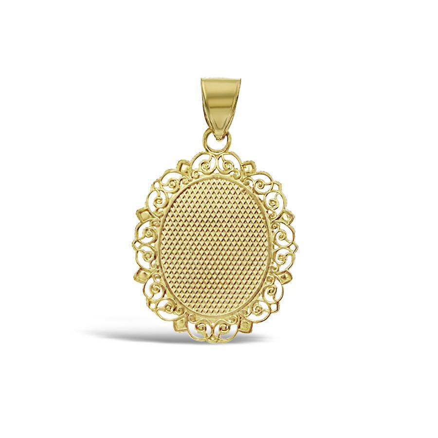 14k Yellow Gold Aquarius Pendant Zodiac Star Sign Charm 1 inch