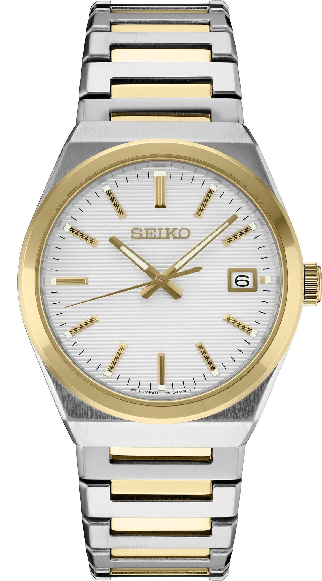 Seiko Essentials Quartz Two Tone Men Watch SUR558