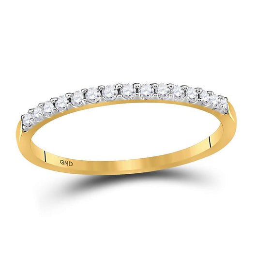 0.15ctw Diamond Wedding Band Ring 14K Yellow Gold