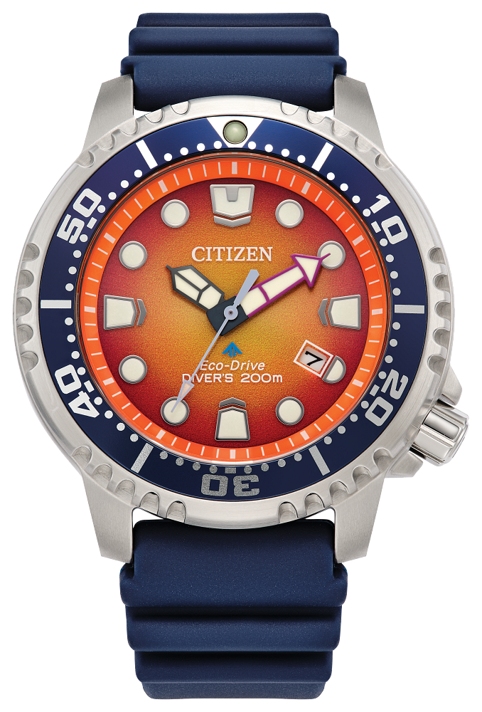 CITIZEN Eco-Drive Promaster Dive Watch Orange Dial BN0169-03X