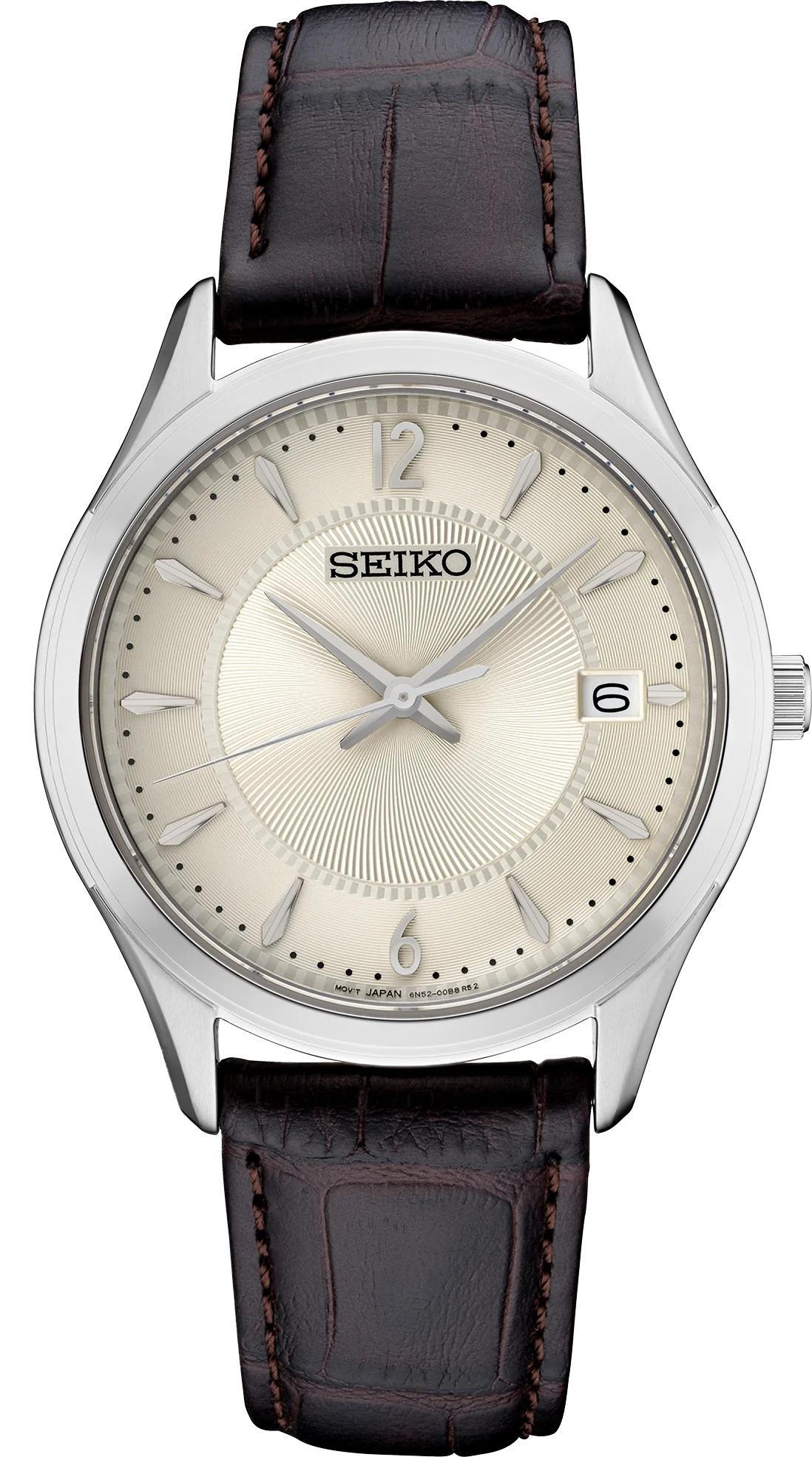 Seiko Essentials Collection Ivory Dial Mens Watch SUR421