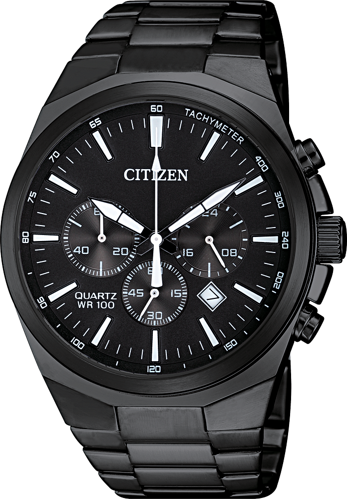 Citizen Quartz Chronograph Black Dial Mens Watch AN8175-55E
