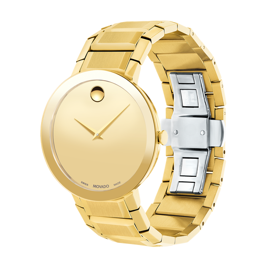 Movado Men's Watch SAPPHIRE Gold Tone 0607180
