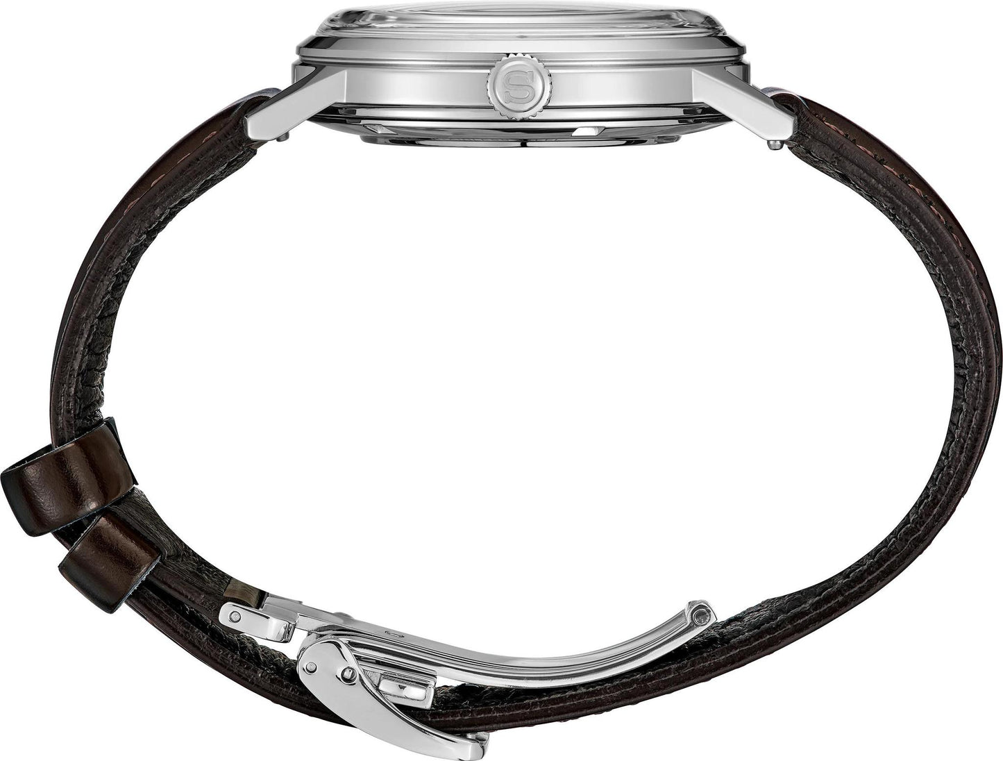 Seiko Presage Automatic Mens Watch Brown Dial Leather Band Cocktail Time SRPJ17