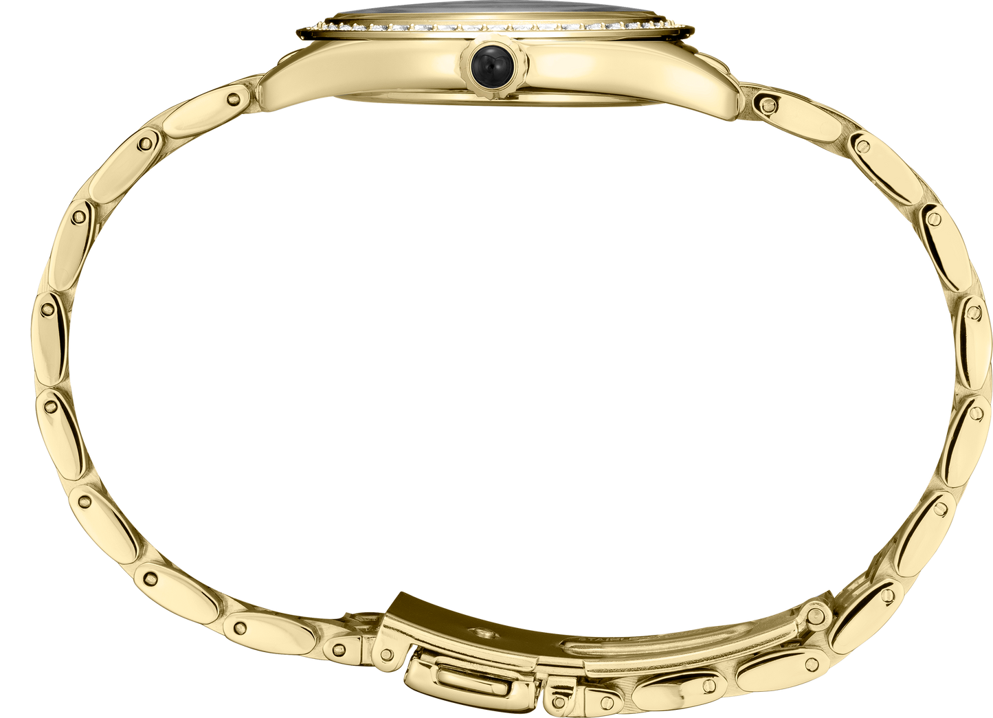 Seiko Essentials Crystal Quartz Gold Tone Womens Watch SUR394