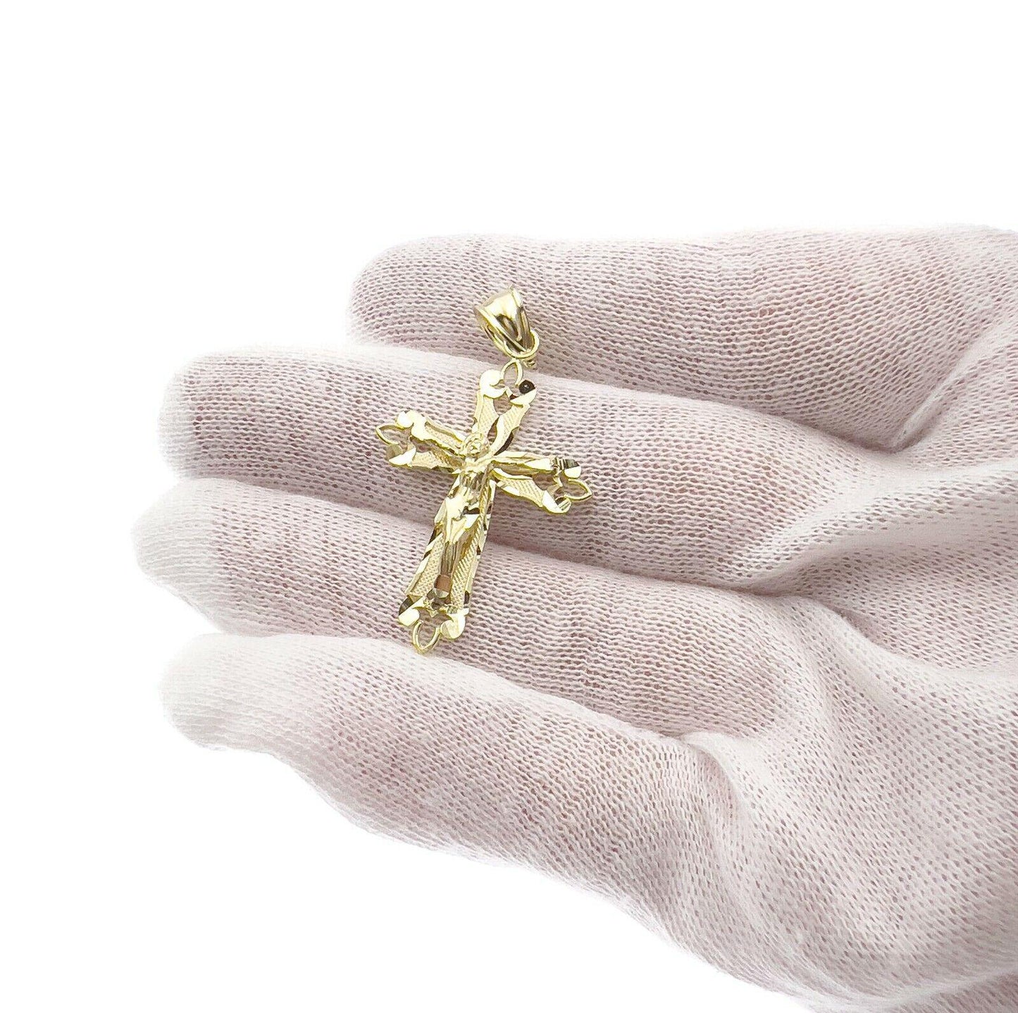 10k Yellow Gold Cross Crucifix Pendant
