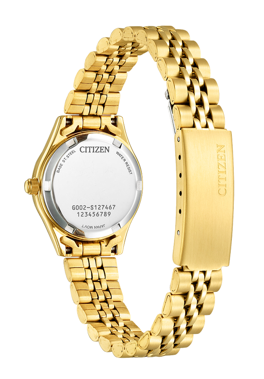 Citizen Quartz Gold Tone Crystal Womens Watch EQ0532-55E