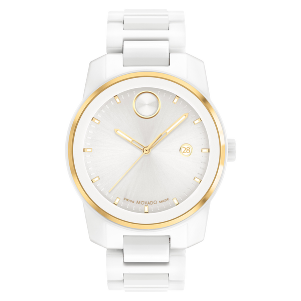 Movado bold white ceramic watch best sale