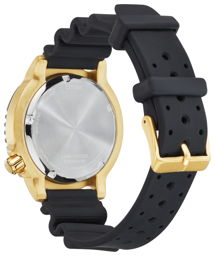 Citizen Promaster Dive Eco-Drive Gold tone Black Dial Men's Watch BN0152-06E