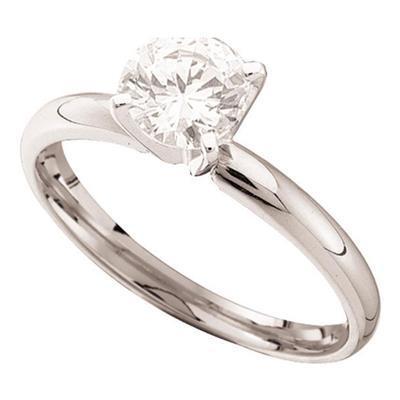 0.25 Ct Round Diamond Solitaire Bridal Promise Engagement  Ring 14k White Gold