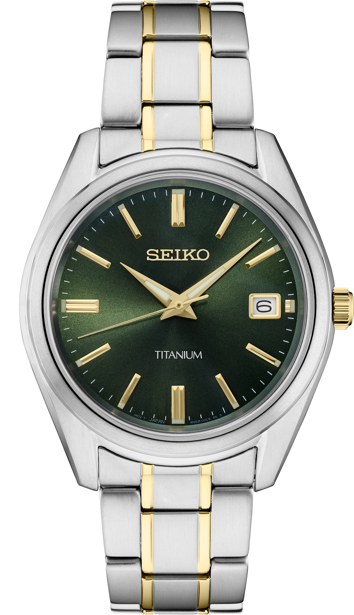 Seiko Essentials Men's Watch Titanium Green Dial SUR377