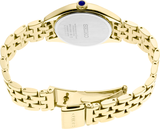 Seiko Essentials Crystal Quartz Gold Tone Womens Watch SUR394