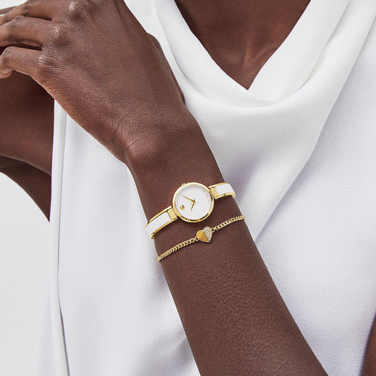 Movado MODA White Ladies Watch 0607715