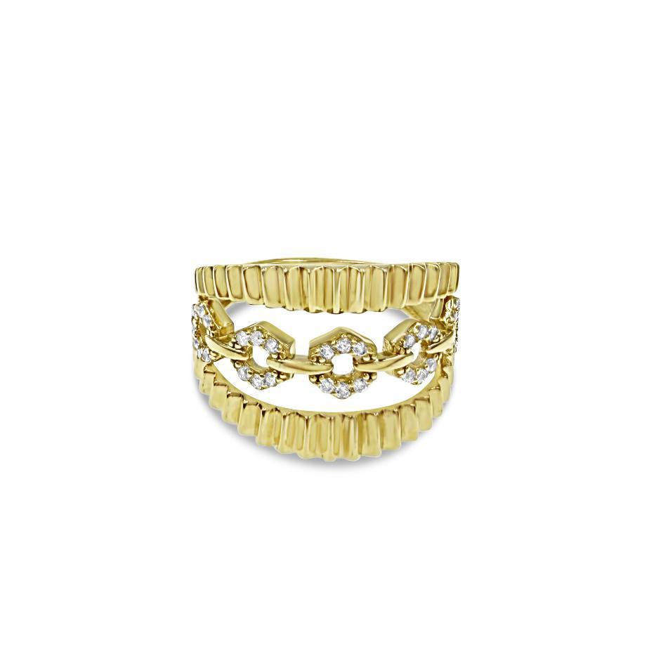 14K Yellow Gold Wide Band
