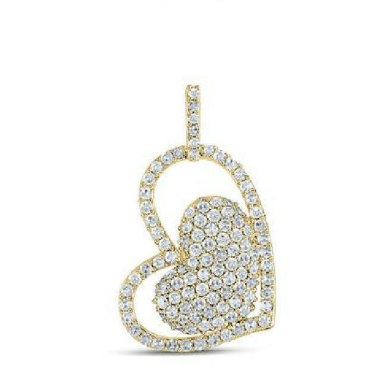 Diamond Heart 5/8ctw 14k Yellow Gold Pendant
