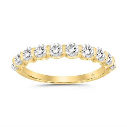 1 cttw Lab Grown Diamond Wedding Womens Band Ring 14k Yellow Gold