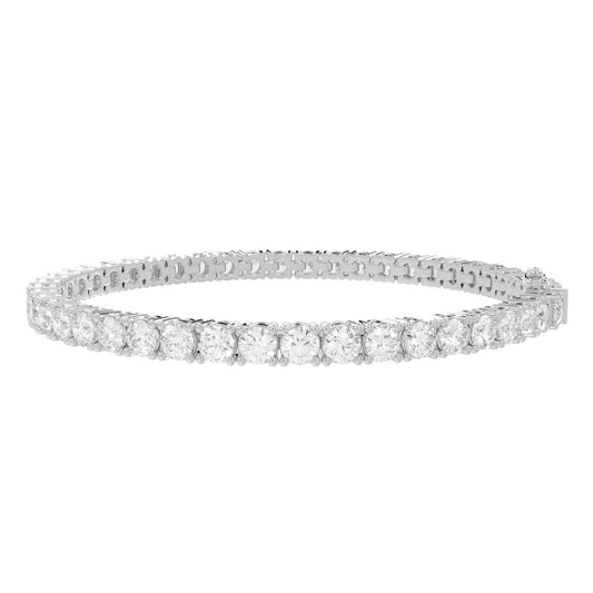 7.50 ctw Lab Grown Round Diamond Tennis Bracelet 14k White Gold