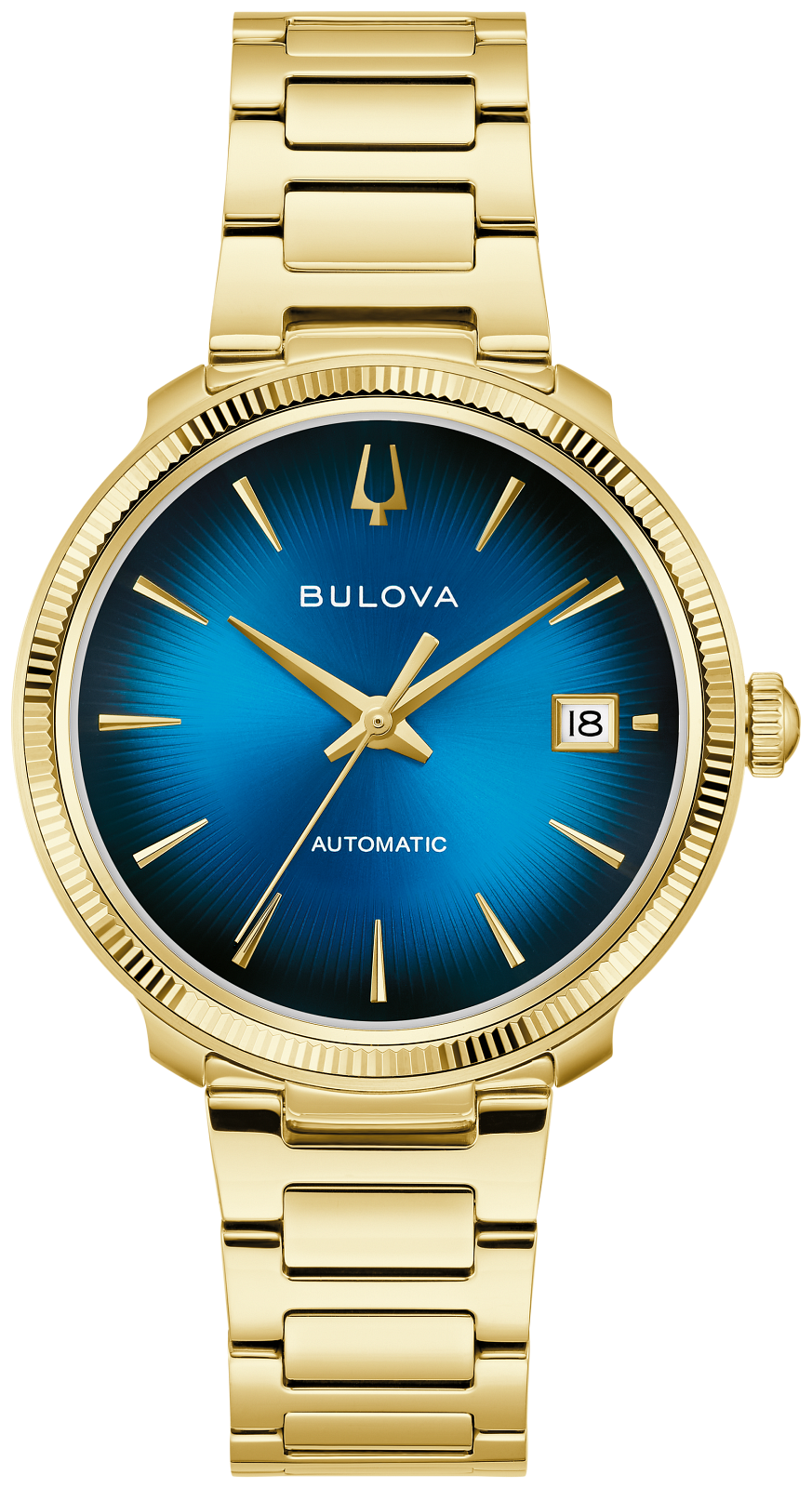 Bulova Disco Blue Dial Mens Automatic Watch 97B247