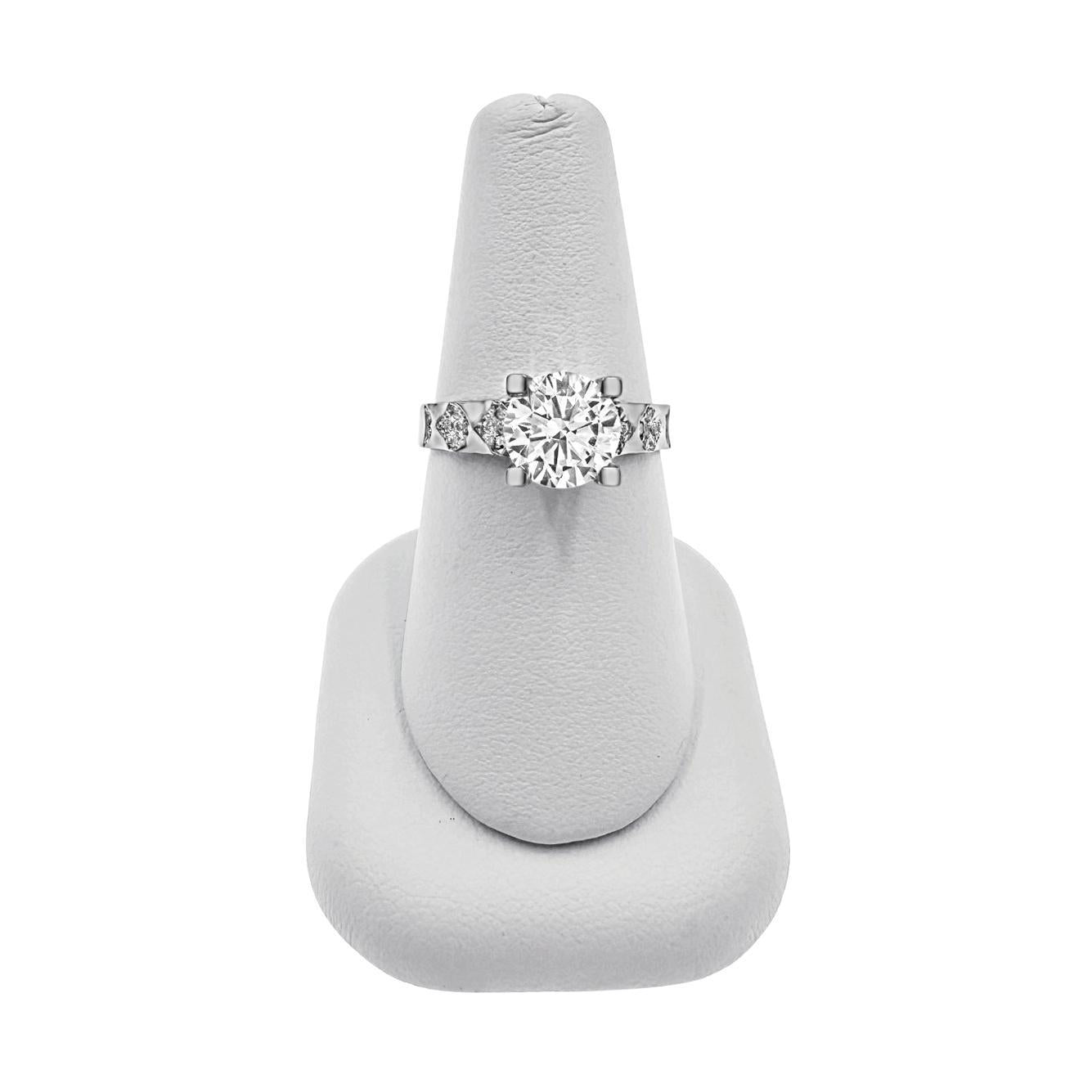 14k White Gold Bridal Engagement Ring