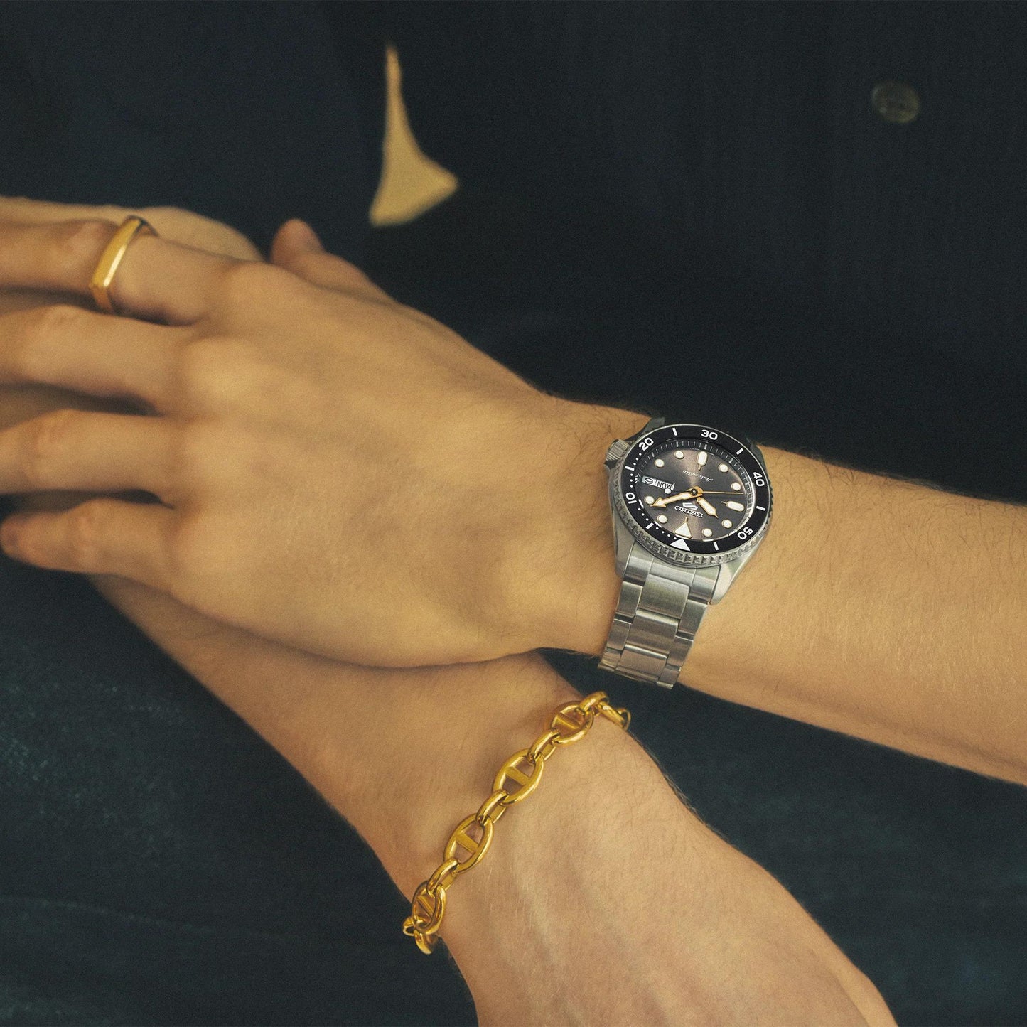 Seiko 5 Sports SKX Automatic Mens Charcoal Dial Watch SRPL79