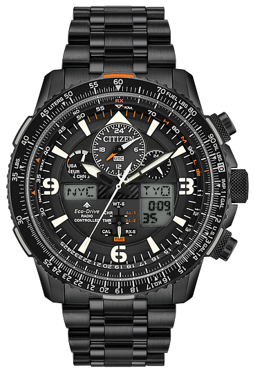 Citizen Eco-Drive Ana-Digi Display Black Dial Mens Watch JY8075-51E