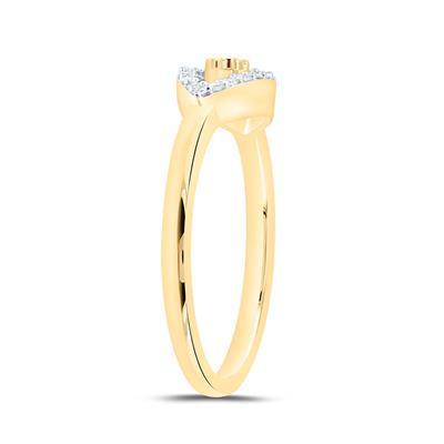 Natural Ruby Diamond Ring Evil Eye 10K Yellow Gold
