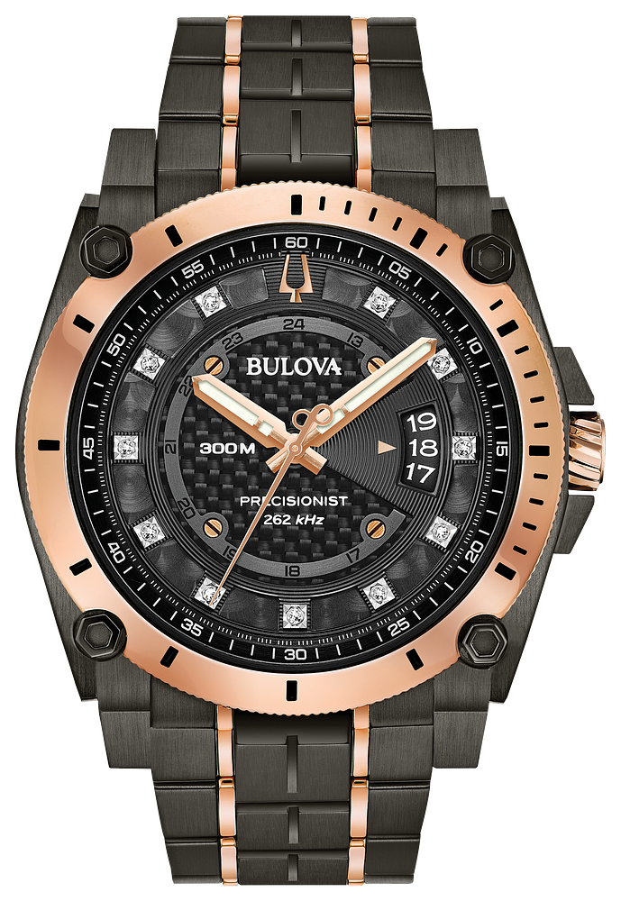 Bulova Precisionist Icon Mens Diamond Watch 98D149