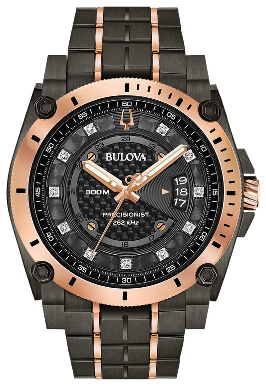 Bulova Precisionist Icon Mens Diamond Watch 98D149