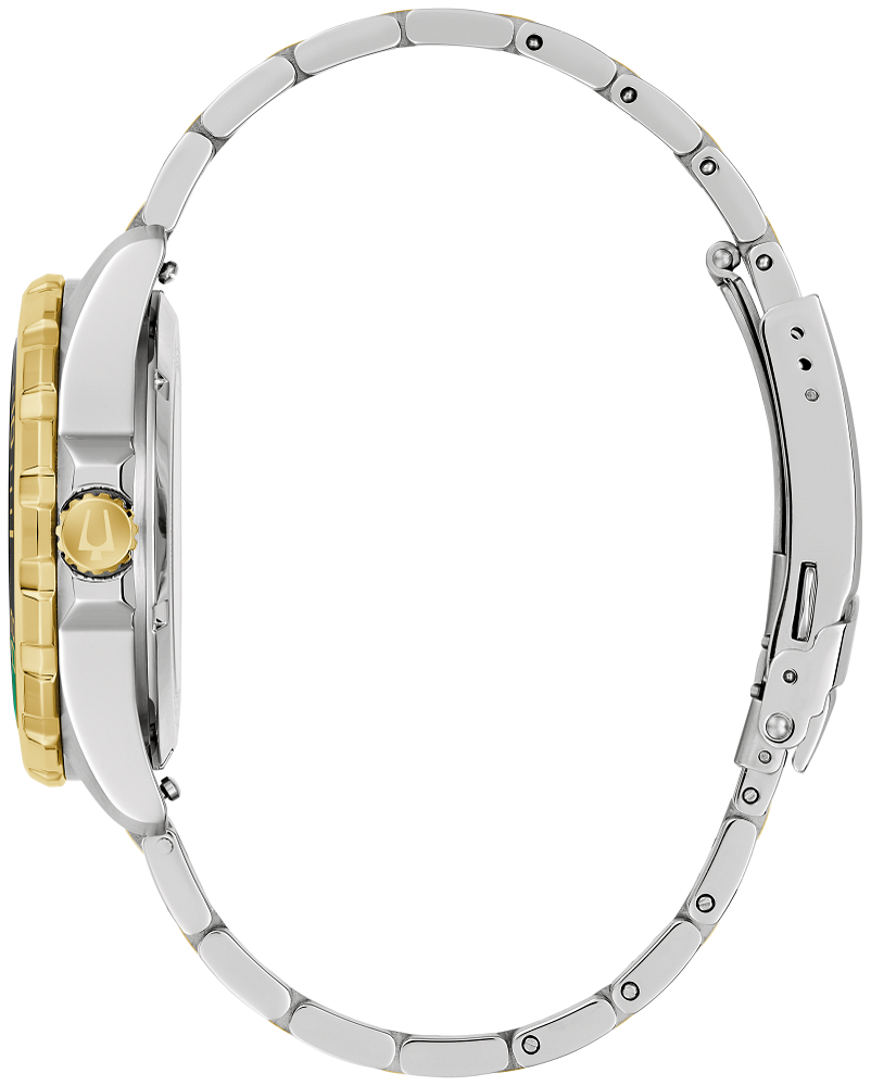 Bulova Marine Star Automatic Green and Black Dial Mens Watch 98B467