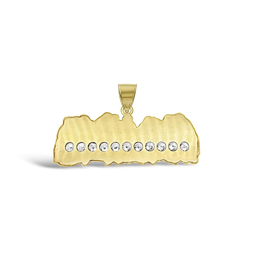 10K Yellow White Gold Last Supper Religious Pendant