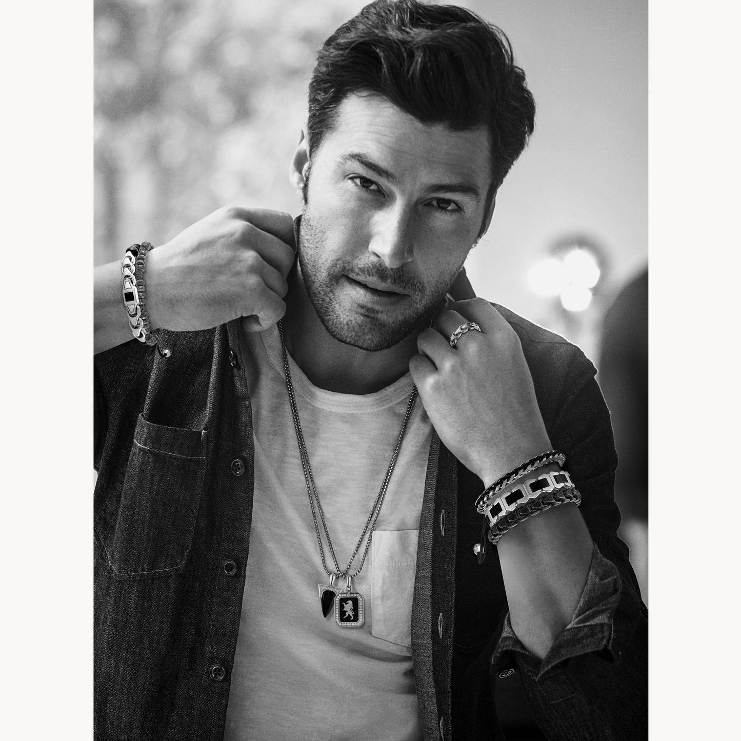 Bulova Ceramic Black Link Bracelet Stainless Steel BVB1056-XSTNA